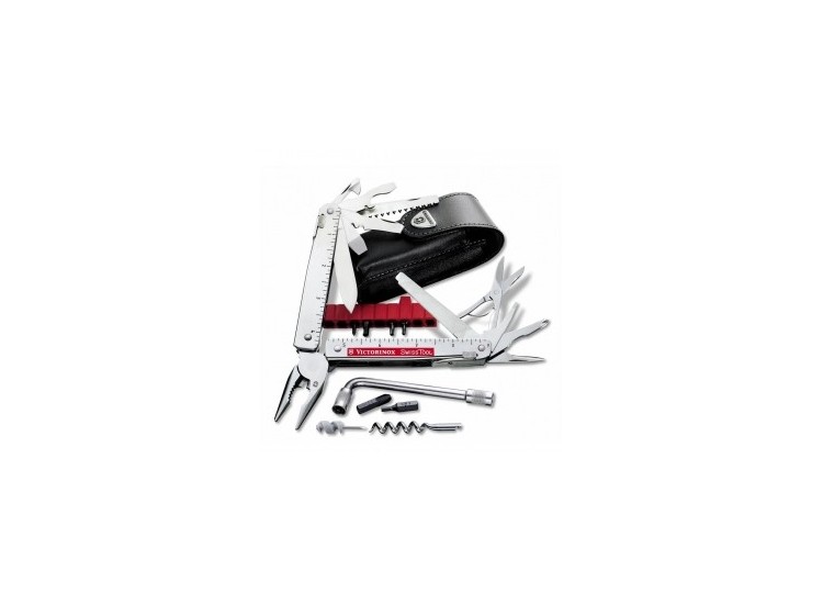 Pince Swisstool Victorinox 12 pi&egrave;ces + &eacute;tui cuir