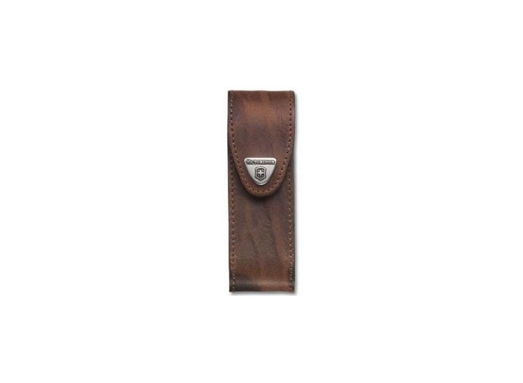 Etui cuir marron Victorinox pour couteaux suisses 11,1cm - 4 &agrave; 10 pi&egrave;ces