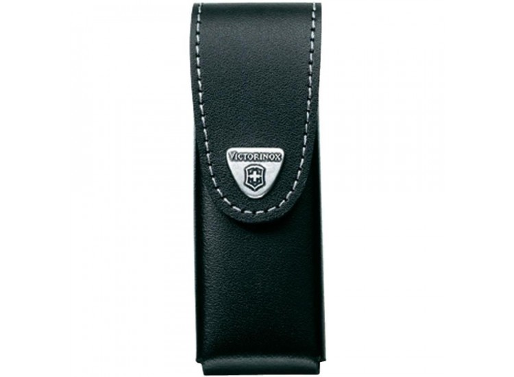 Etui cuir noir Victorinox pour couteaux suisses 9,1cm - 6 &agrave; 14 pi&egrave;ces