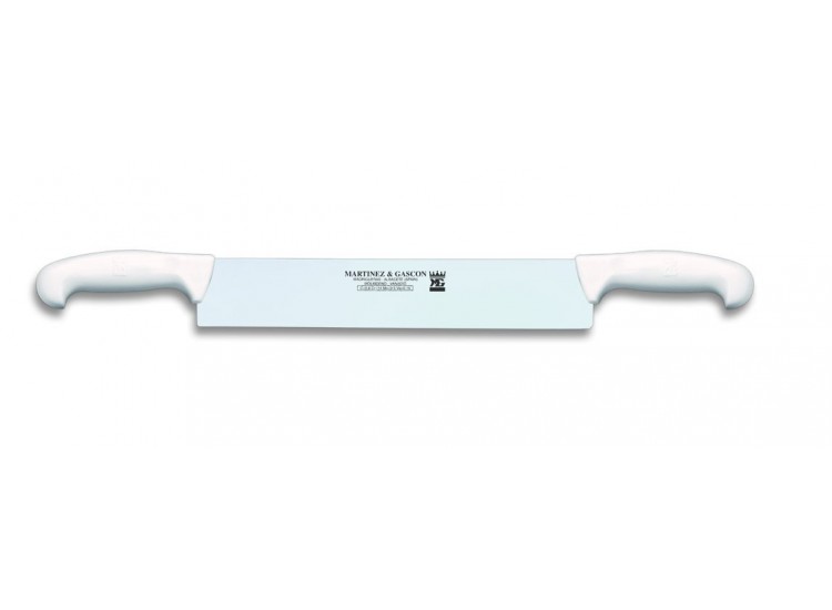 Couteau &agrave; fromage 2 manches Martinez & Gascon blanc - 32cm