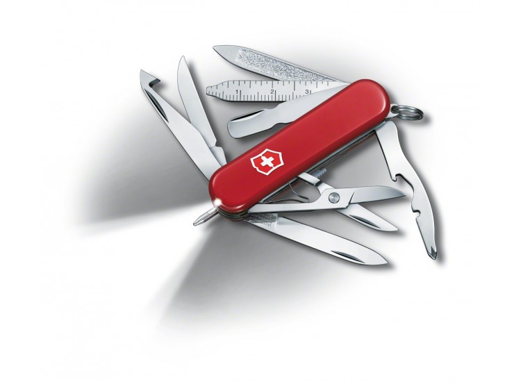 Couteau suisse Victorinox 10 pi&egrave;ces Midnight Minichamp Rouge