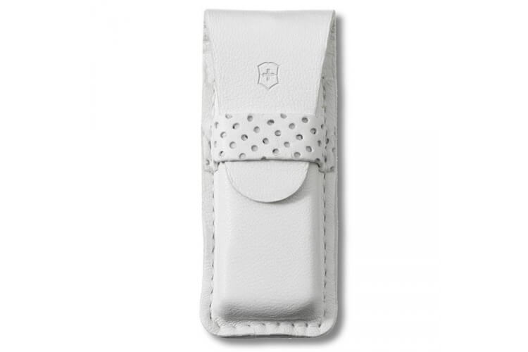 Etui cuir blanc Victorinox pour couteaux suisses 5,8cm - Jusqu'à 5 pièces